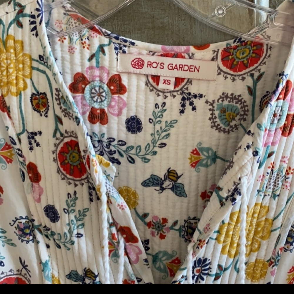 ISO Ro's Garden midi or maxi dress with bee + floral pattern